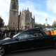 The hearse carrying Queen Elizabeth’s coffin.